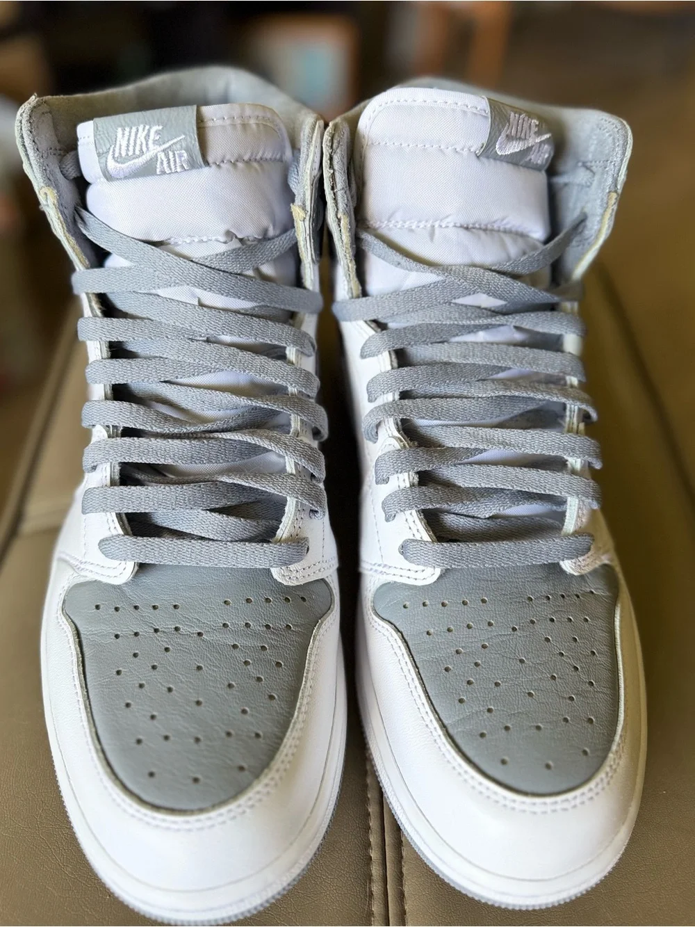 Nike Air Jordan 1 Retro High OG Stealth White Grey Men’s Size 11
